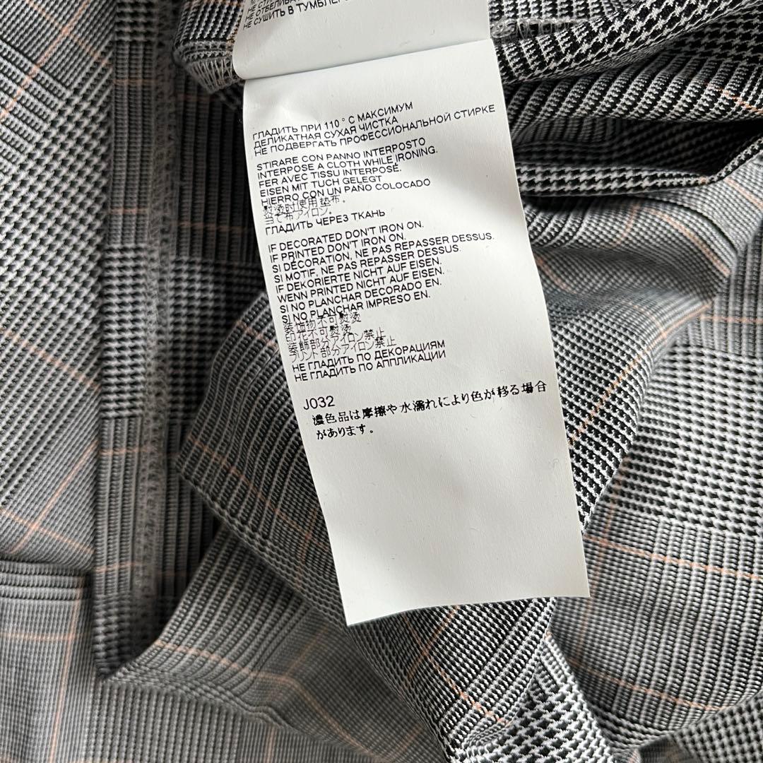 タグ付♡MM6 マキシ丈 ワンピース ネクタイ グレンチェック 36 S