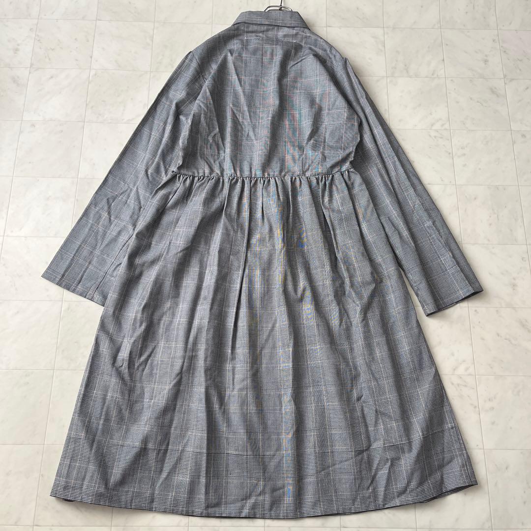 タグ付♡MM6 マキシ丈 ワンピース ネクタイ グレンチェック 36 S