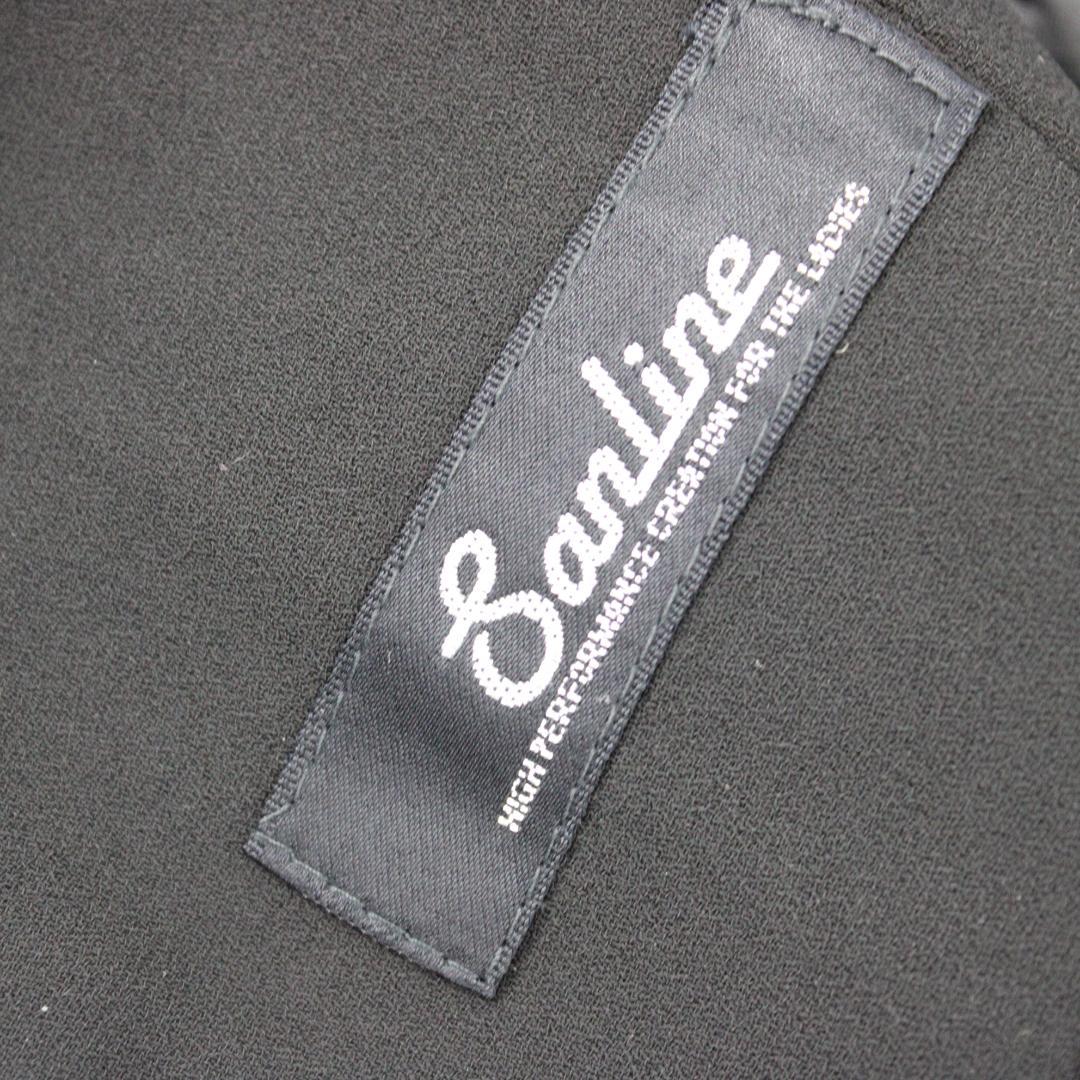 【社交ダンス用衣装 美品】Sanline 花柄レース切り替え付きドレス フレア