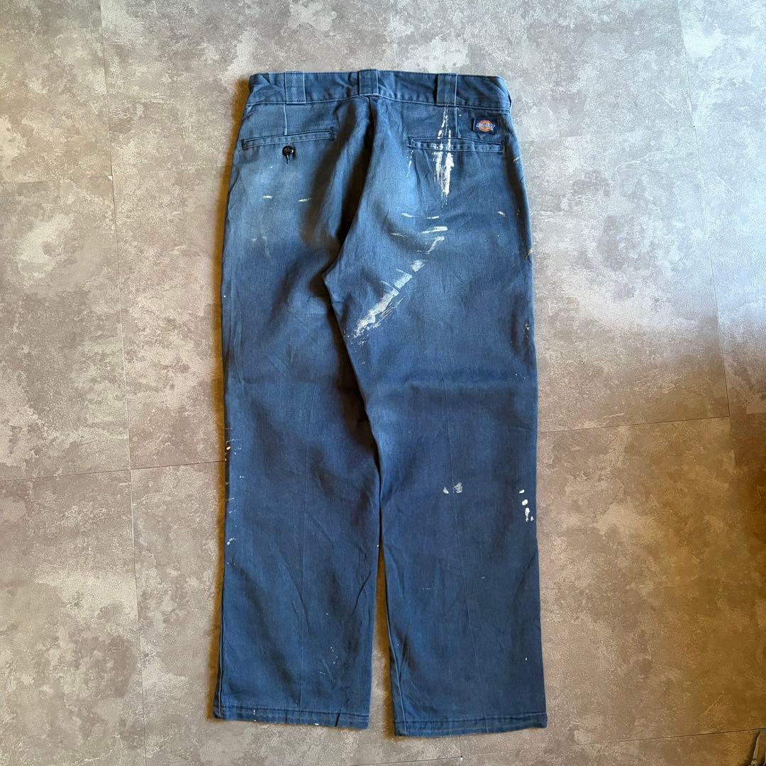 Dickies 874 ストレート ネイビー W32 L30 ワーク ペンキ