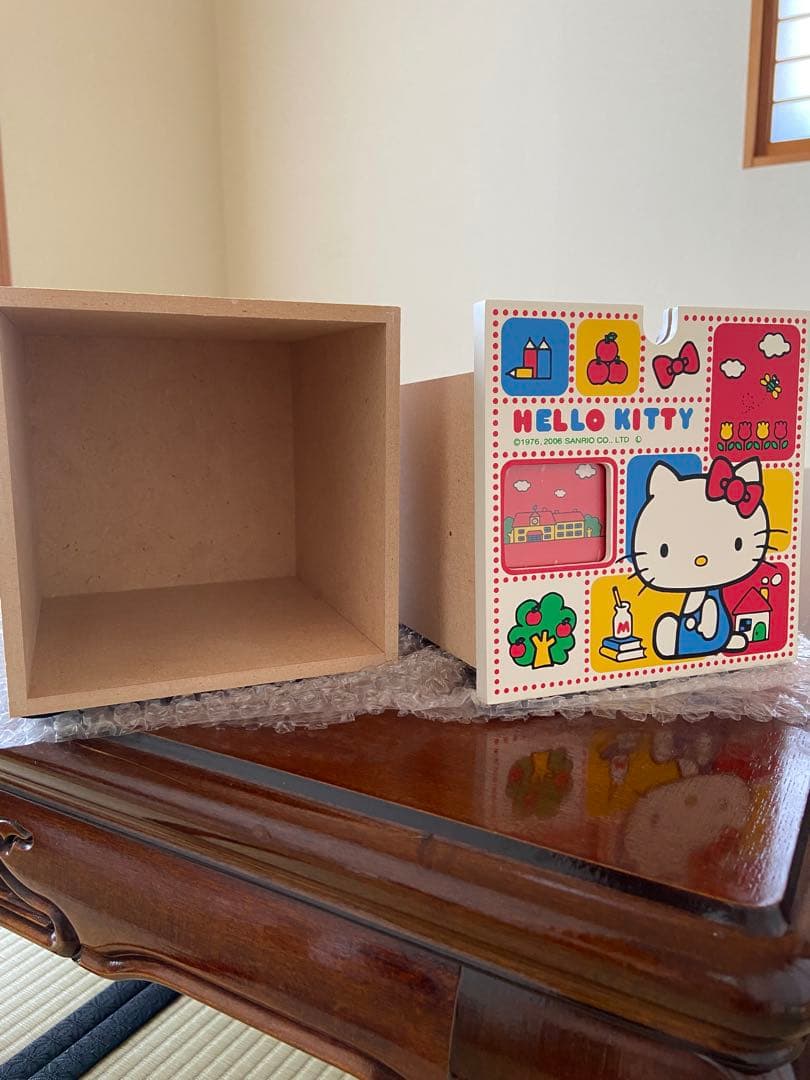 ハローキティ 小物入れケース レトロ 木製収納ケース ファンシー 希少 レア