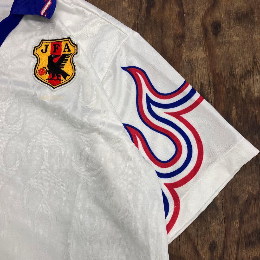1996 97 サッカー日本代表 アウェイユニフォーム PUMA 上下セット 炎