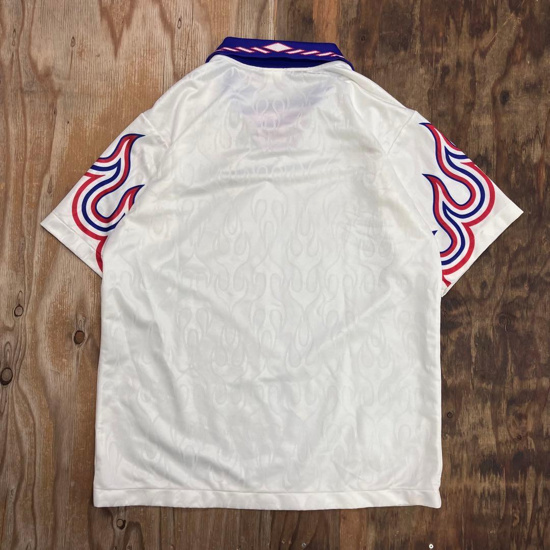 1996 97 サッカー日本代表 アウェイユニフォーム PUMA 上下セット 炎