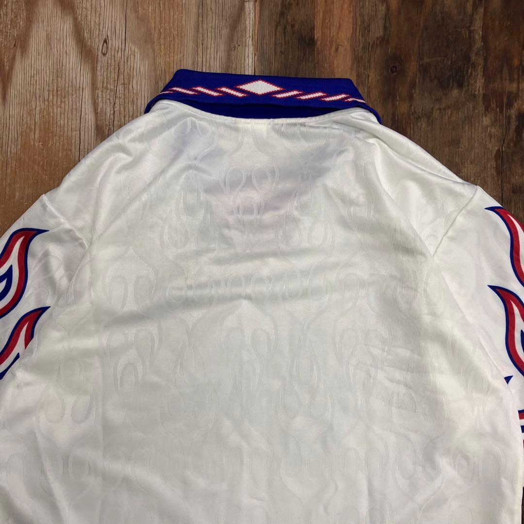 1996 97 サッカー日本代表 アウェイユニフォーム PUMA 上下セット 炎