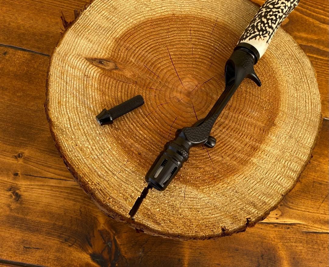 ガングリップ　鹿の角グリップ　トラウト　渓流　ハンドメイド　ロッドビルディング