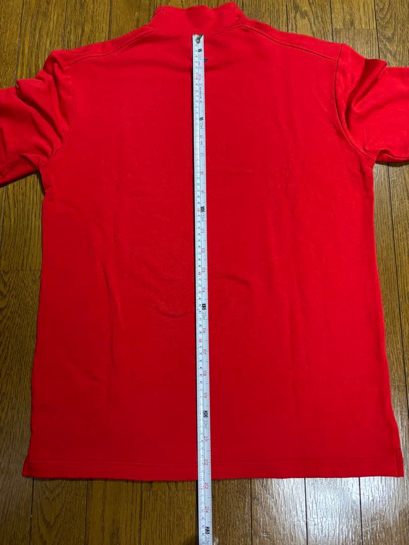 and per se アンパスィ メンズ セルヒート長袖ハイネックシャツ赤色