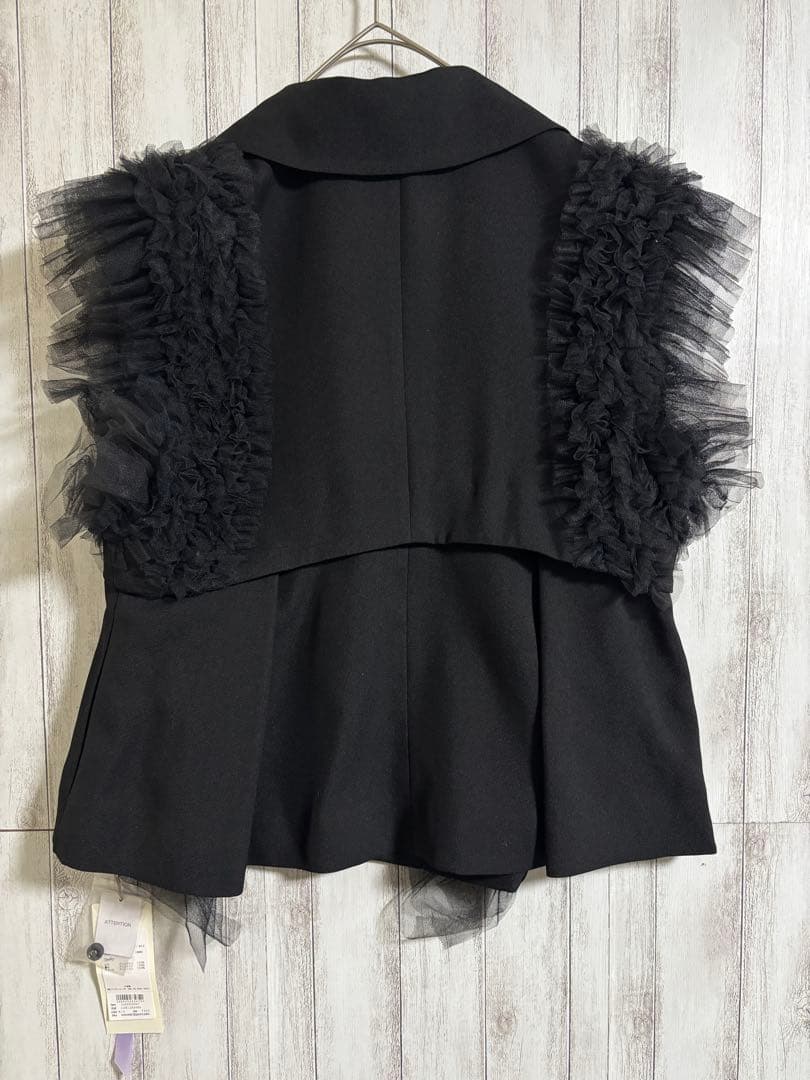 J1U LA BELLE ETUDE 2WAYチュールノースリーブジャケット