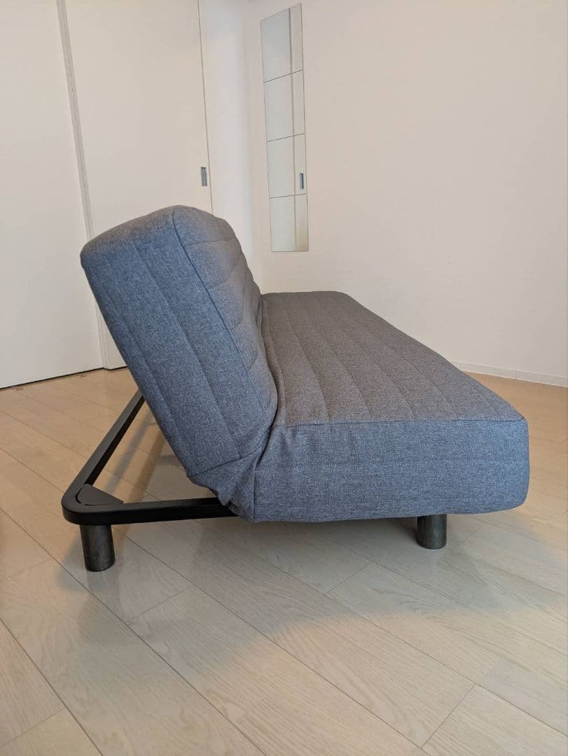 （引っ越しのため最終値下げ）無印良品 リクライニングソファベッド（脚付き）