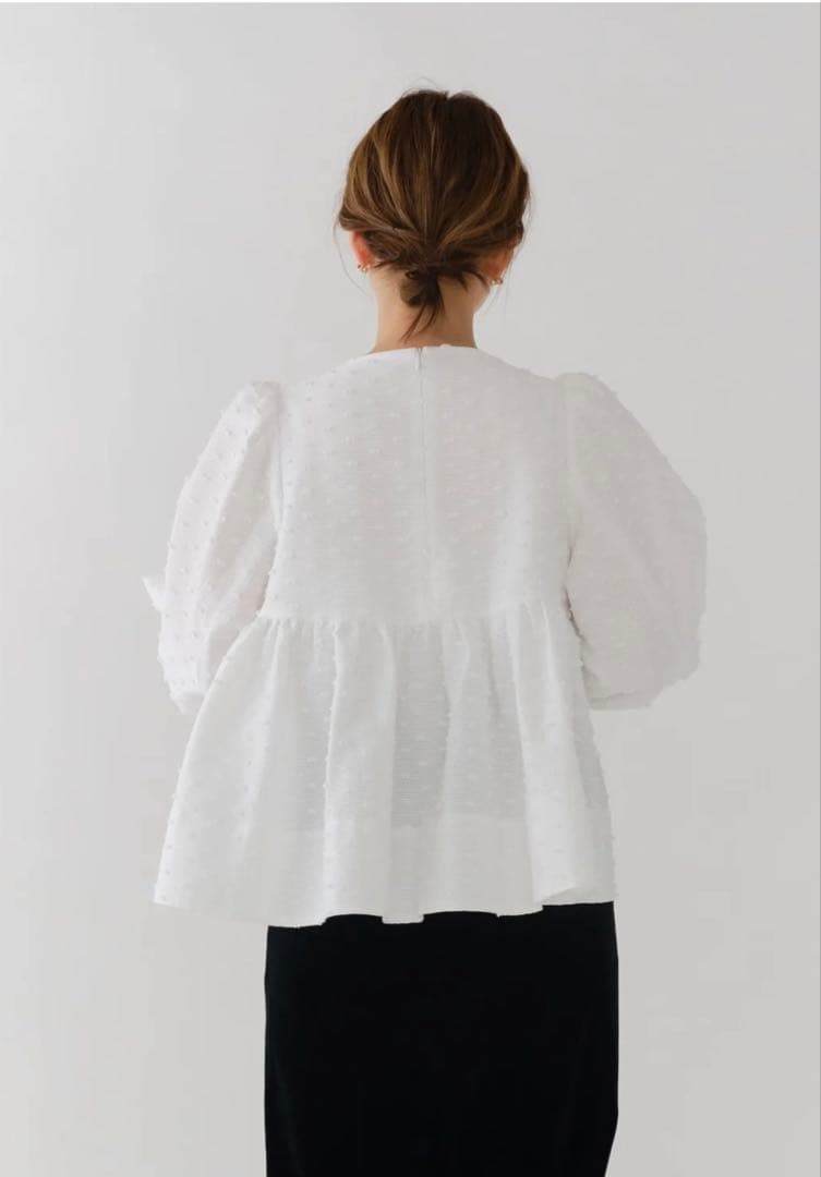 yori スノージャガードギャザーブラウス　36