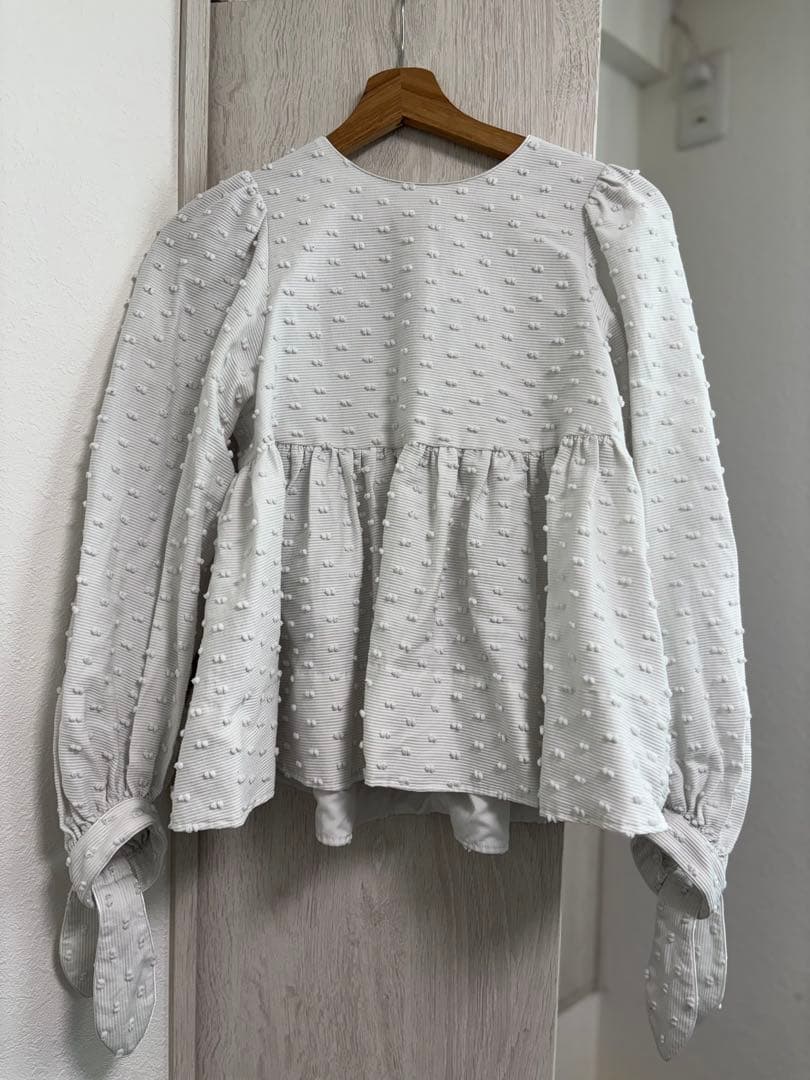 yori スノージャガードギャザーブラウス　36