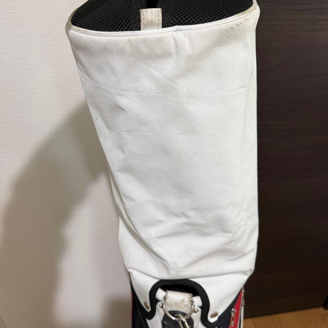 TaylorMade キャディバッグ ゴルフバッグ ホワイト/レッド/ブルー