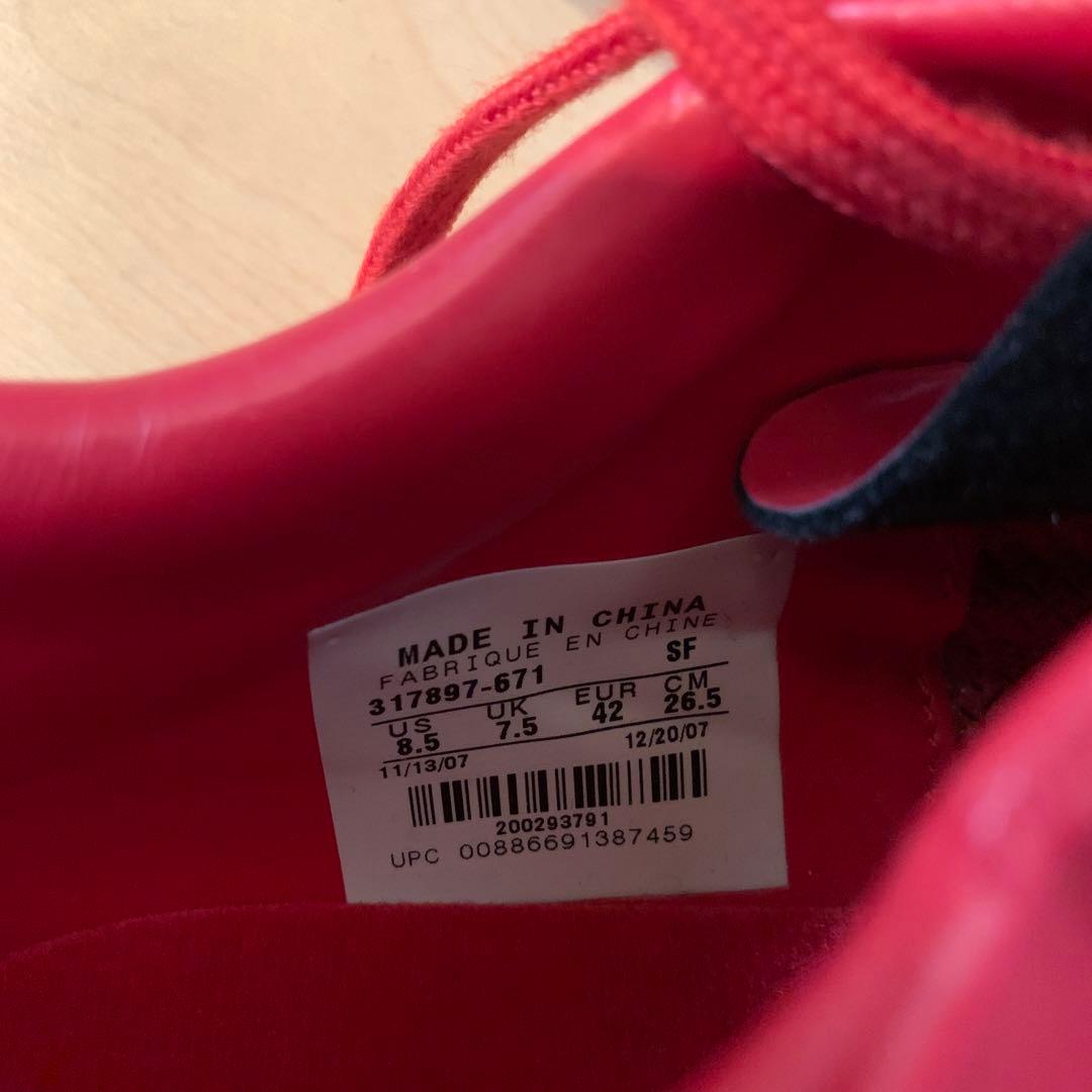 メ*〜様 NIKE ナイキ317897-671 赤 26.5cm マーキュリアル