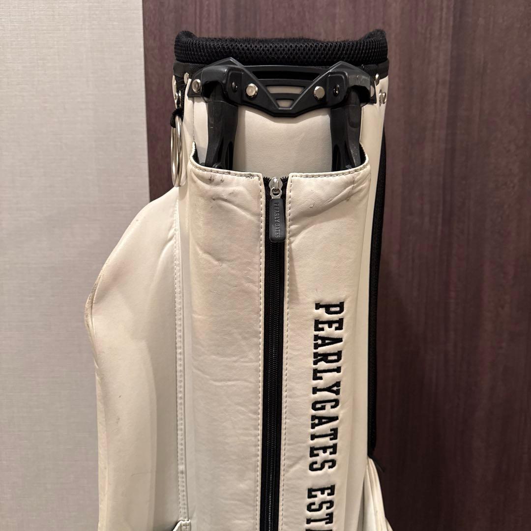 エ*ル様 PEARL GATES スタンド式ゴルフバッグ ホワイト