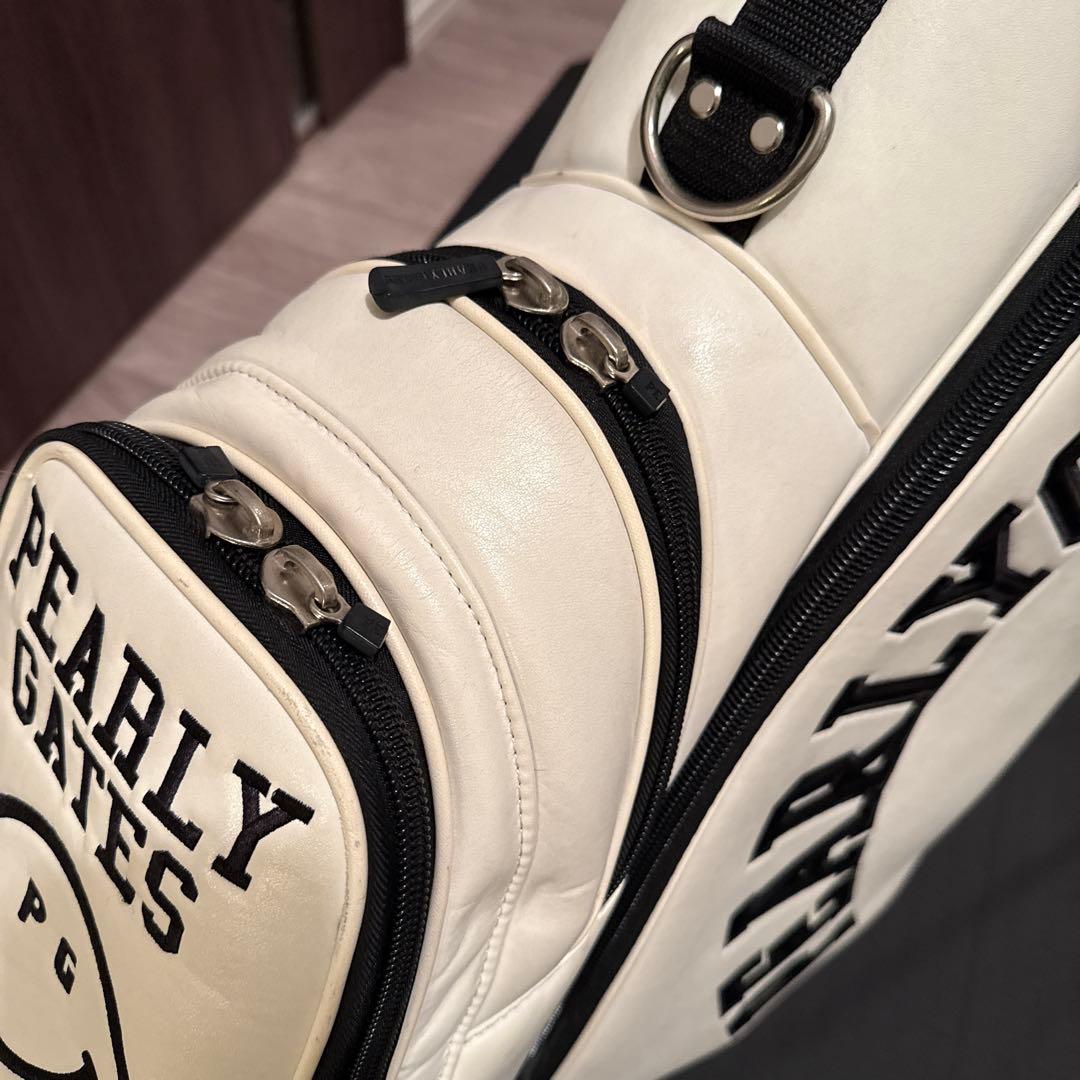 エ*ル様 PEARL GATES スタンド式ゴルフバッグ ホワイト