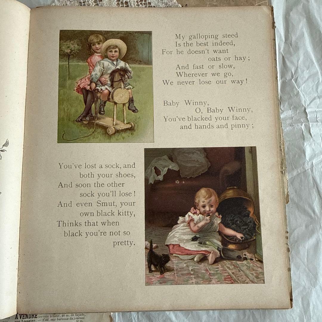 稀少1890年アンティーク絵本ヴィクトリアン洋書イギリス古書ジャンクジャーナル
