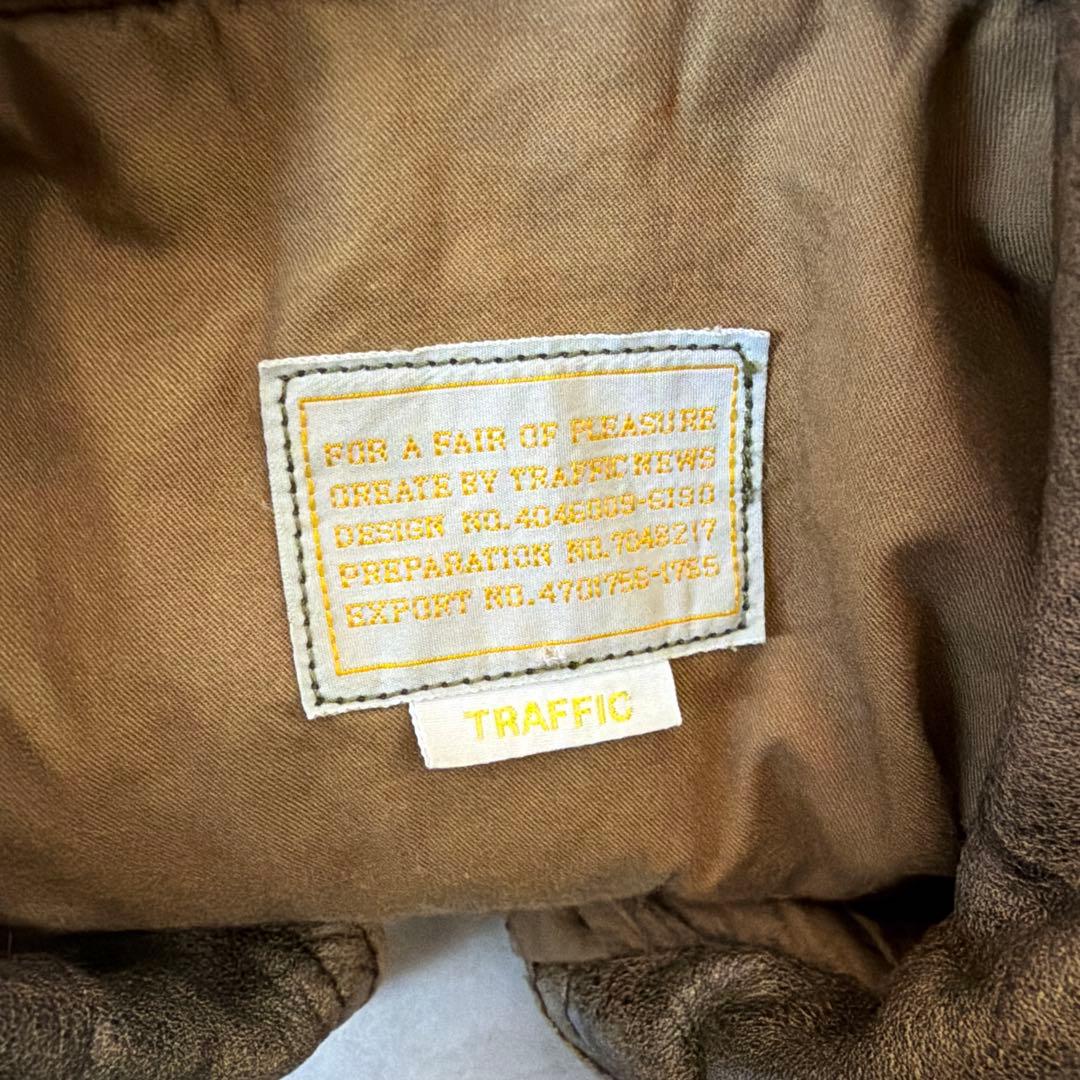 90s ヴィンテージ 本革 多様ポケット ジップアップ レザージャケット