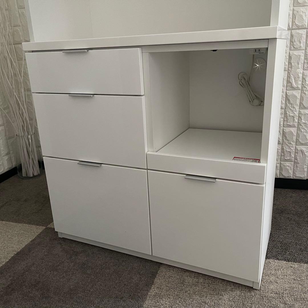 東京23区配送無料✨ニトリ　エトナ　キッチンボード　食器棚　ホワイト　美品