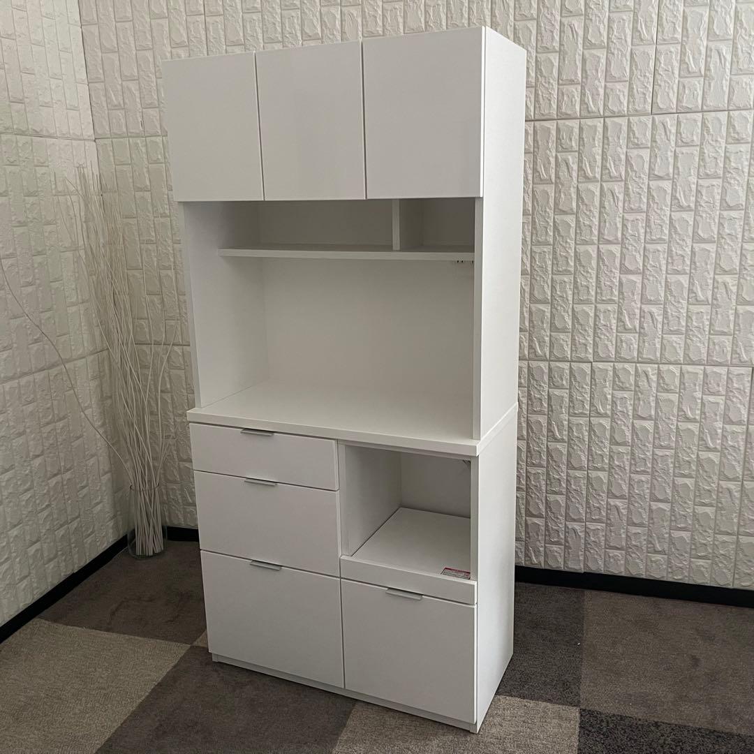 東京23区配送無料✨ニトリ　エトナ　キッチンボード　食器棚　ホワイト　美品