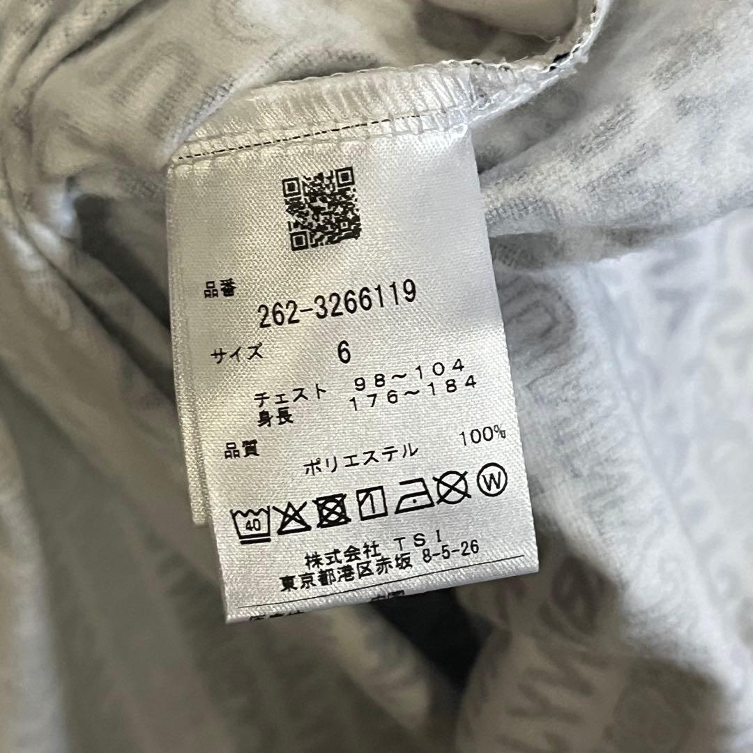 【新品未使用】Jack Bunny!! 白　モックネックシャツ 総柄 L