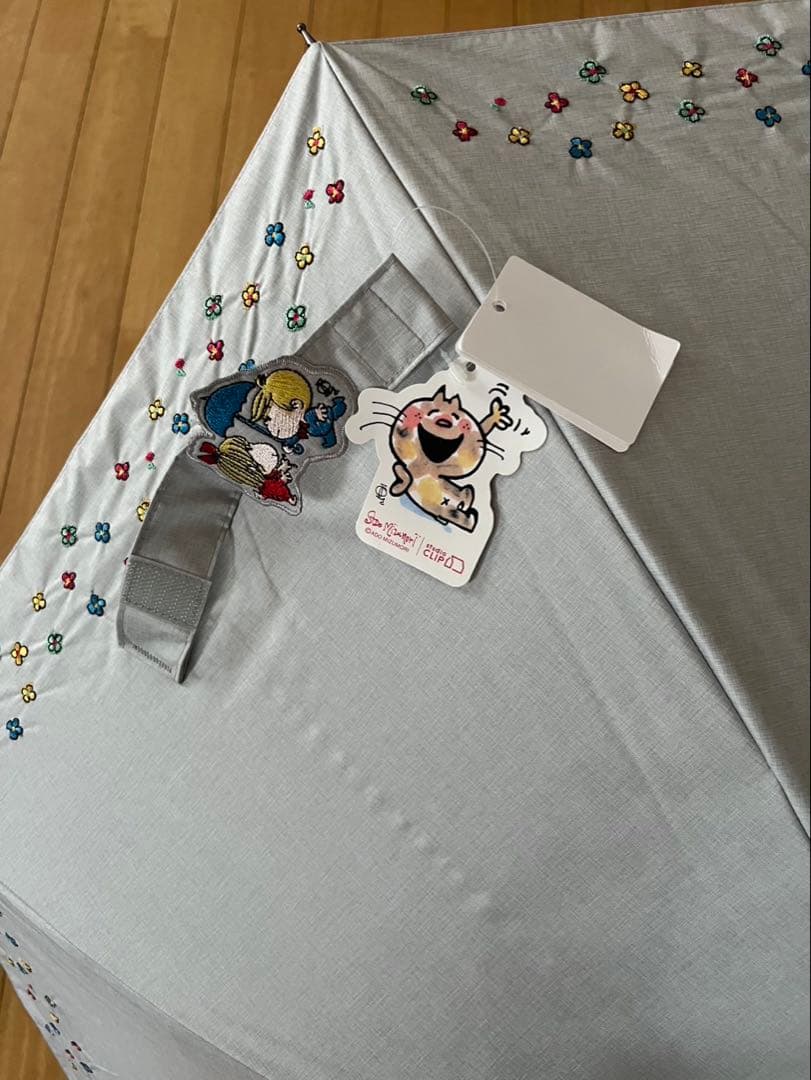 スタジオクリップ×水森亜土コラボ　【晴雨兼用】刺しゅう日傘