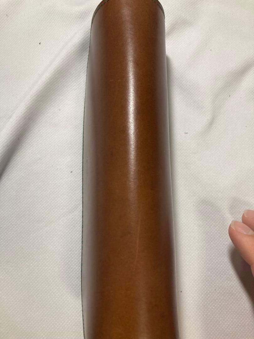 目立つ傷なし ル・ボナ　デブ・ペンケース　　ブッテーロ (キャメル)