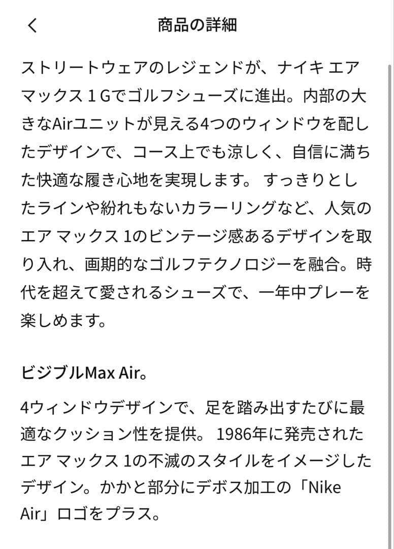 エアマックス1 '86OG G 黒 28.5cm