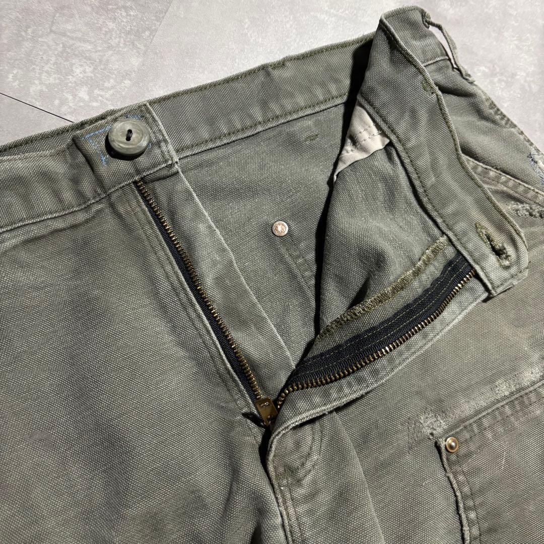 極上 カーハート carhartt ペインターパンツ ダブルニー モスグリーン
