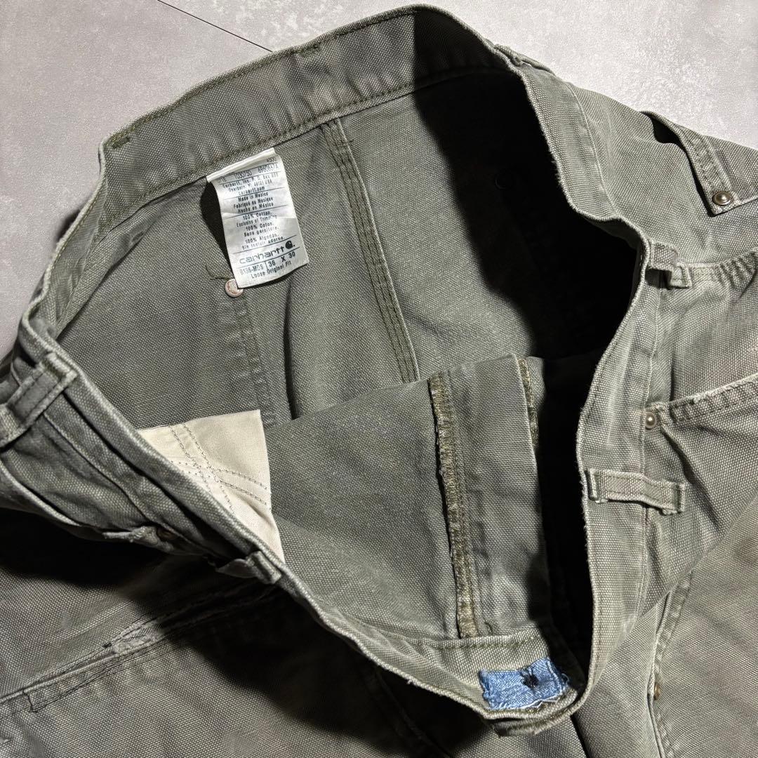 極上 カーハート carhartt ペインターパンツ ダブルニー モスグリーン