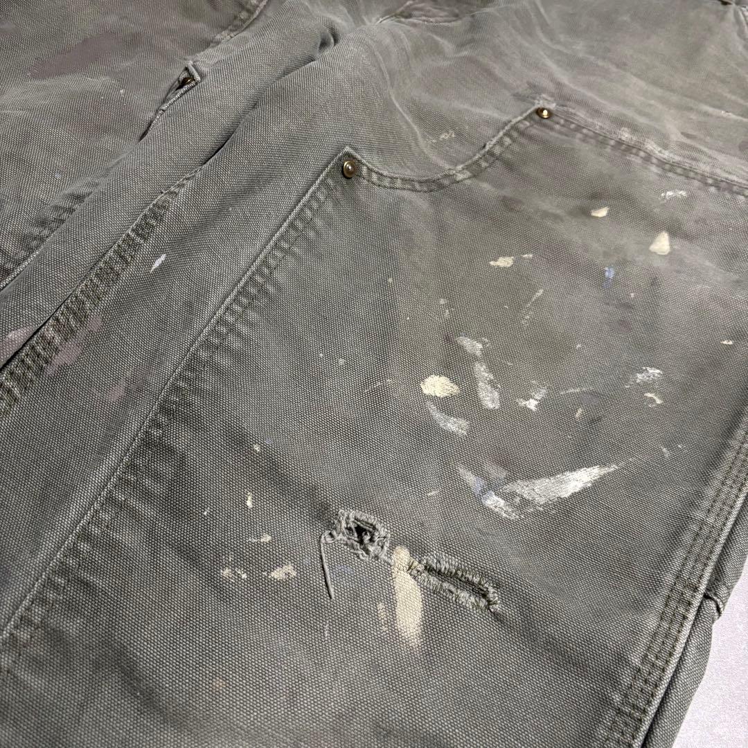 極上 カーハート carhartt ペインターパンツ ダブルニー モスグリーン