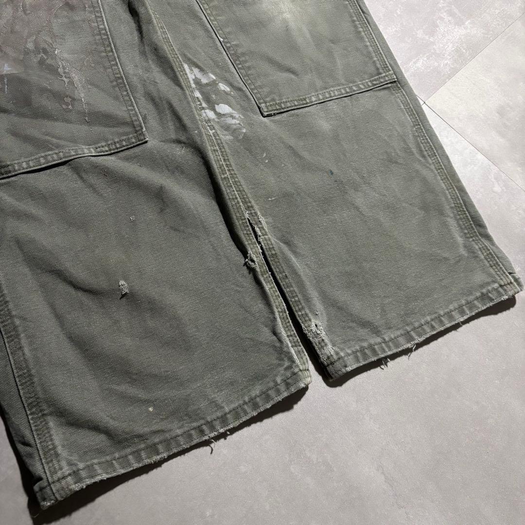 極上 カーハート carhartt ペインターパンツ ダブルニー モスグリーン
