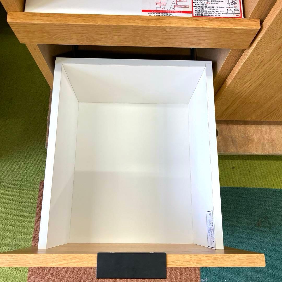 ニトリ エトナ80MRB LBR キッチンカウンター 食器棚 80cm幅