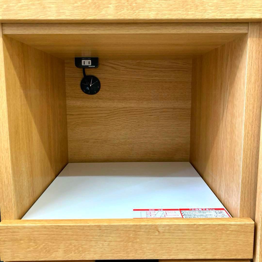 ニトリ エトナ80MRB LBR キッチンカウンター 食器棚 80cm幅