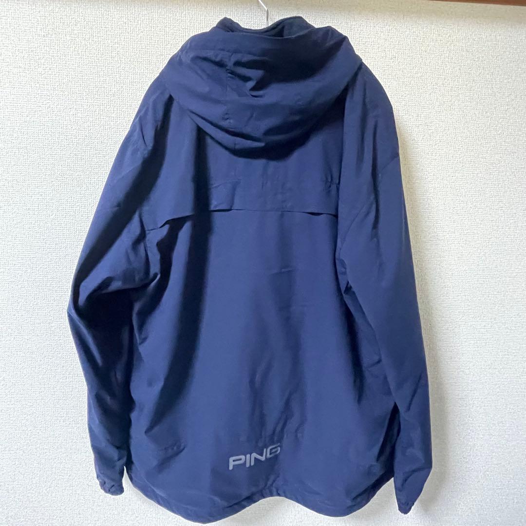 PING 3WAY ジャケット ブルゾン ライナーベスト フーディ 紺 LL
