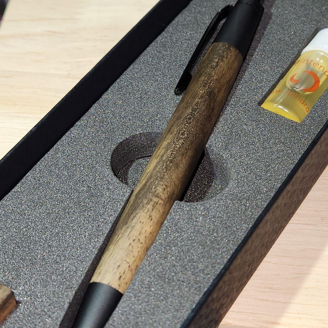 野原工芸 木のシャープペンシル 黒柿 ネオブラック
