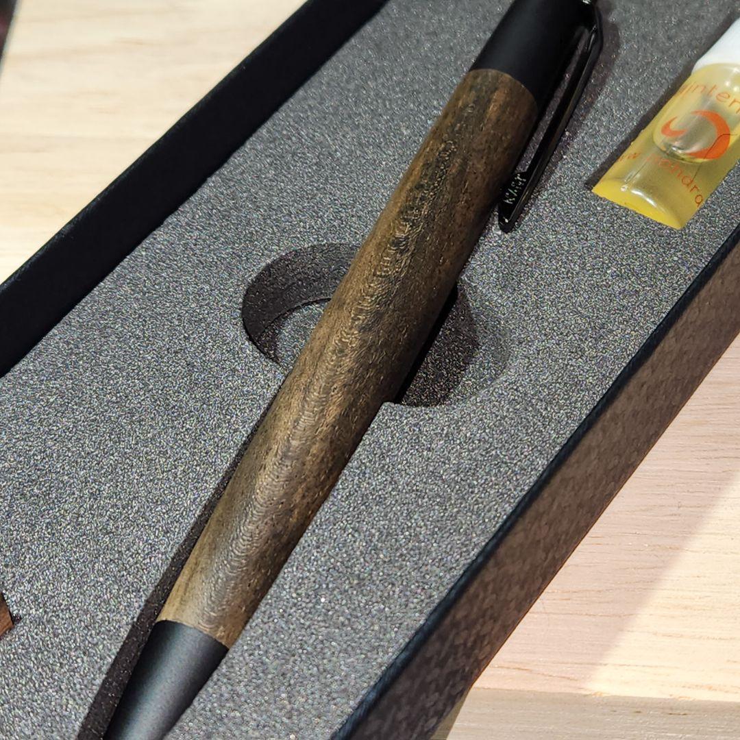 野原工芸 木のシャープペンシル 黒柿 ネオブラック