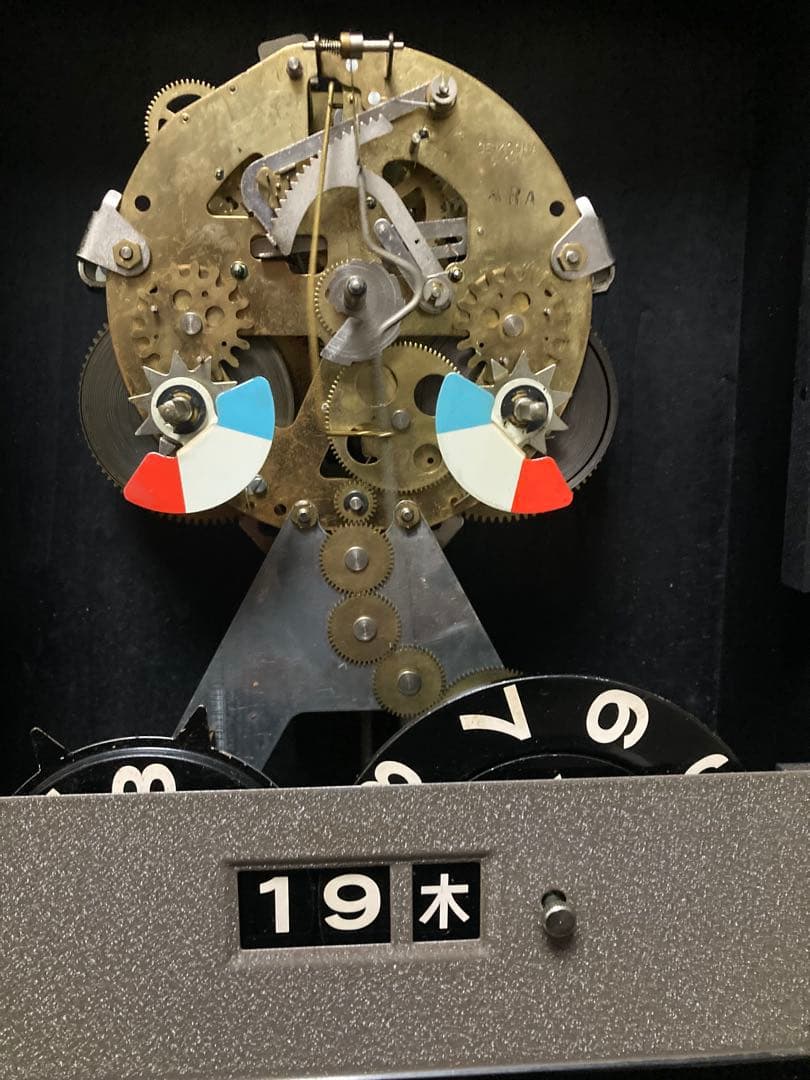 SEIKO アンティークカレンダー柱時計 30日巻 稼働中インジケータ