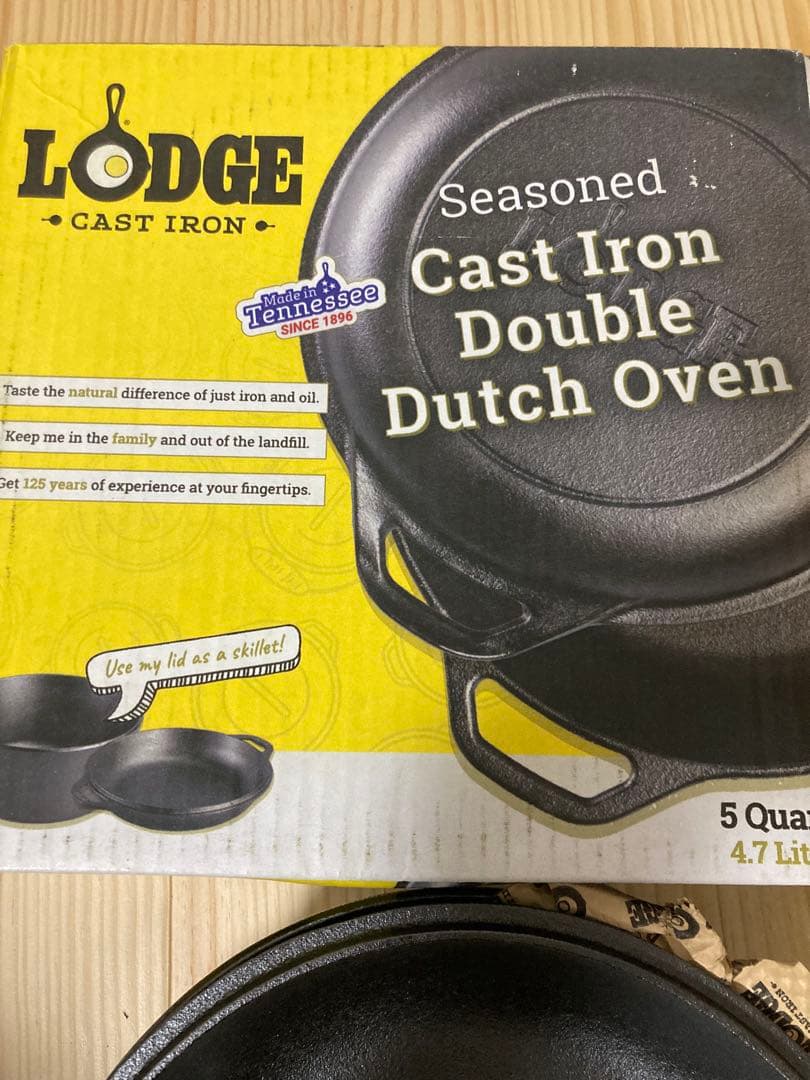 新品　ロッジ ダブルダッチオーヴン L8DD3　キャンプ　スキレット