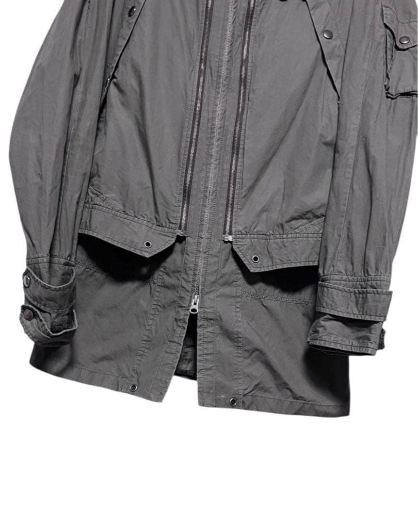 00s PPFM military coat y2k サイズL チャコールグレー