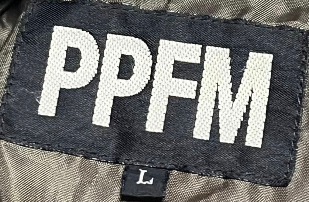 00s PPFM military coat y2k サイズL チャコールグレー
