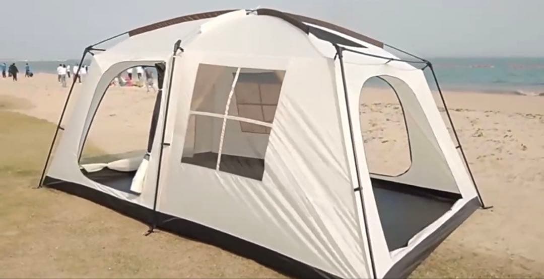 キャンプテント 4～6人用アウトドアテント 防風防水防塵 防虫 通気性