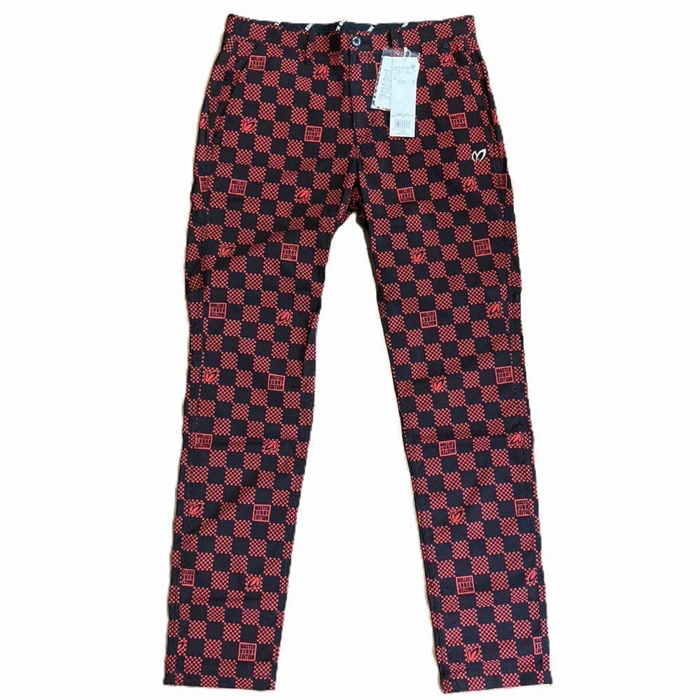 新品　マスターバニーエディション　MBE　チェック柄　ゴルフ　ストレッチパンツ