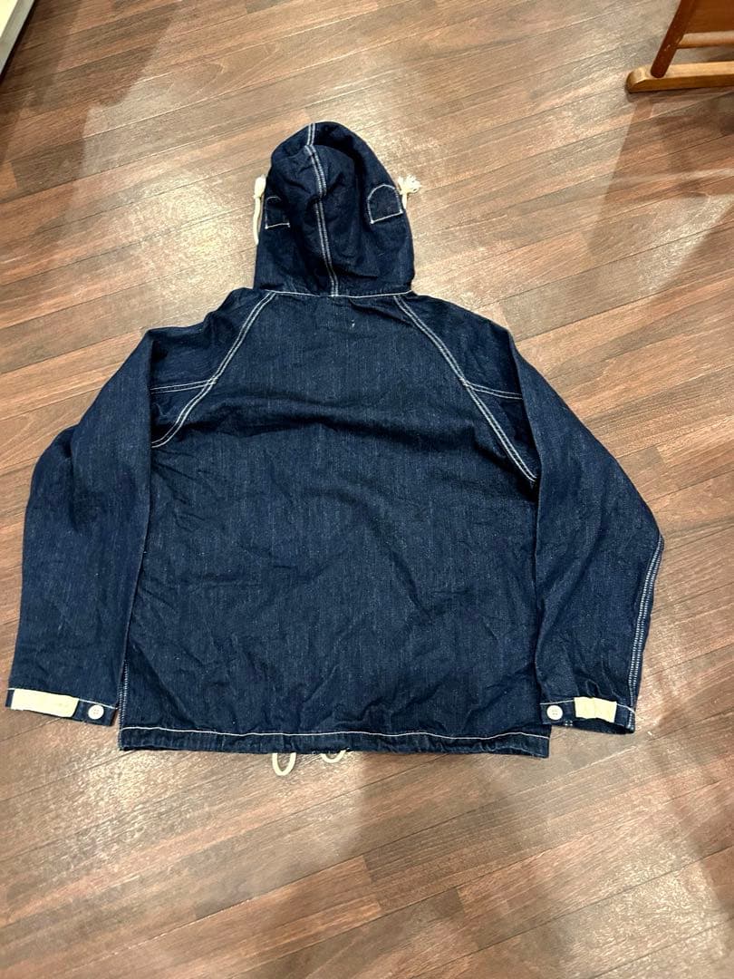 U.S.N. UNCLE FUプルオーバー デニム　XXL 濃紺　色落ちほぼなし