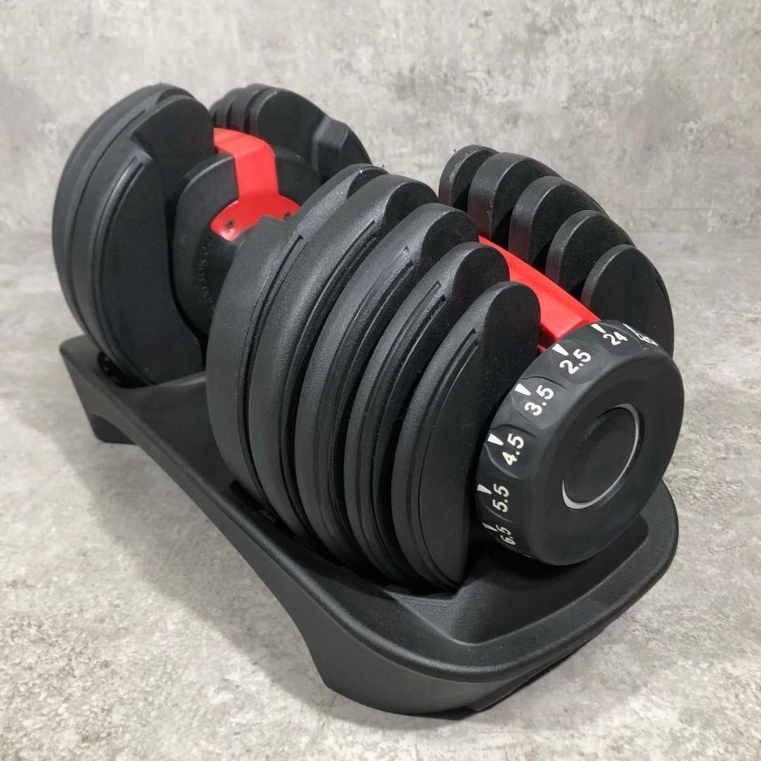② 人気 可変式 ダンベル 24kg ダイヤル式 15段階 簡単調節 筋トレ