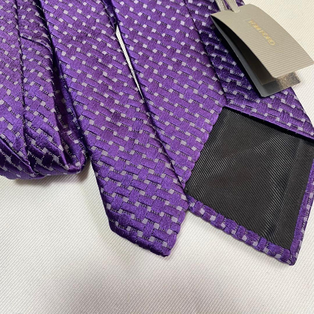 【新品】 TOM FORD SILK TIE PURPLE シルク ネクタイ