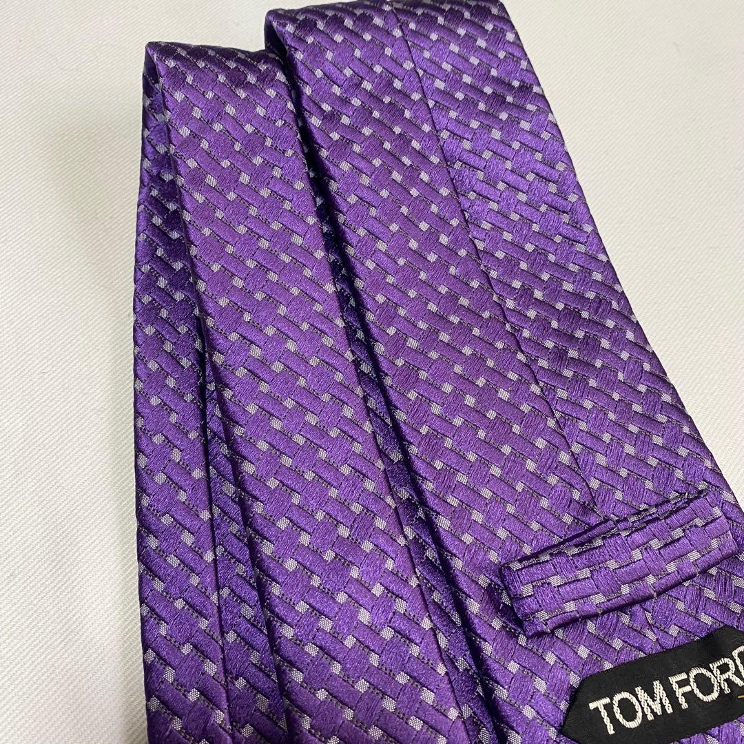 【新品】 TOM FORD SILK TIE PURPLE シルク ネクタイ