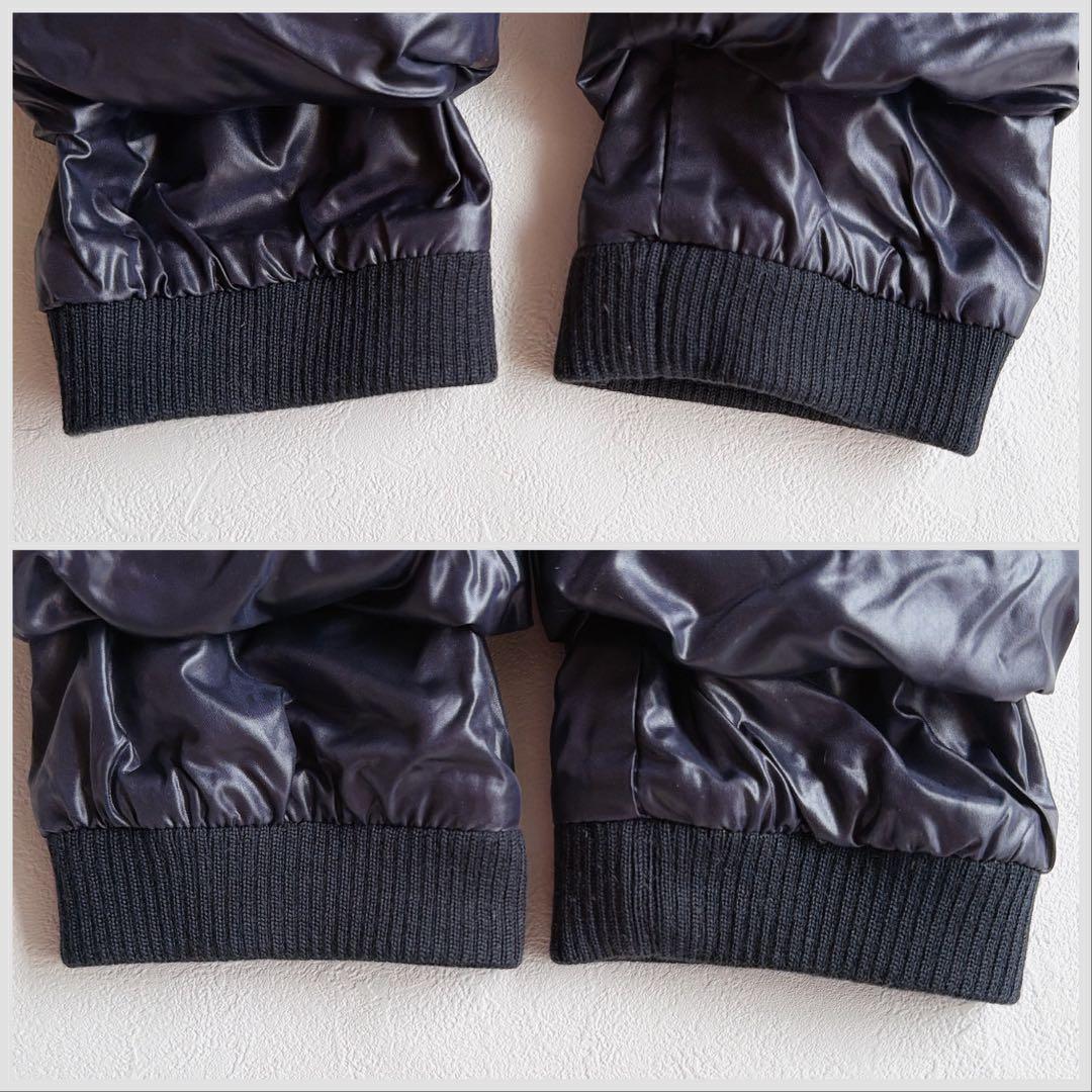 PEARLY GATES ダウンジャケット 紺　赤 刺繍ロゴ フード