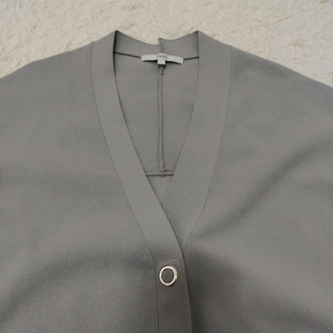 UN3D.　オーバーカーデニットベスト　グレー　アンスリード