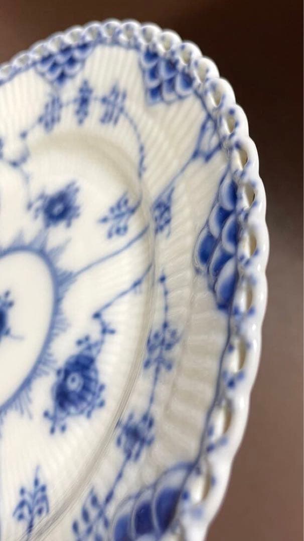 カ*ナ様 ロイヤルコペンハーゲンブルーフルーテッドフルレースプレート17cm皿未