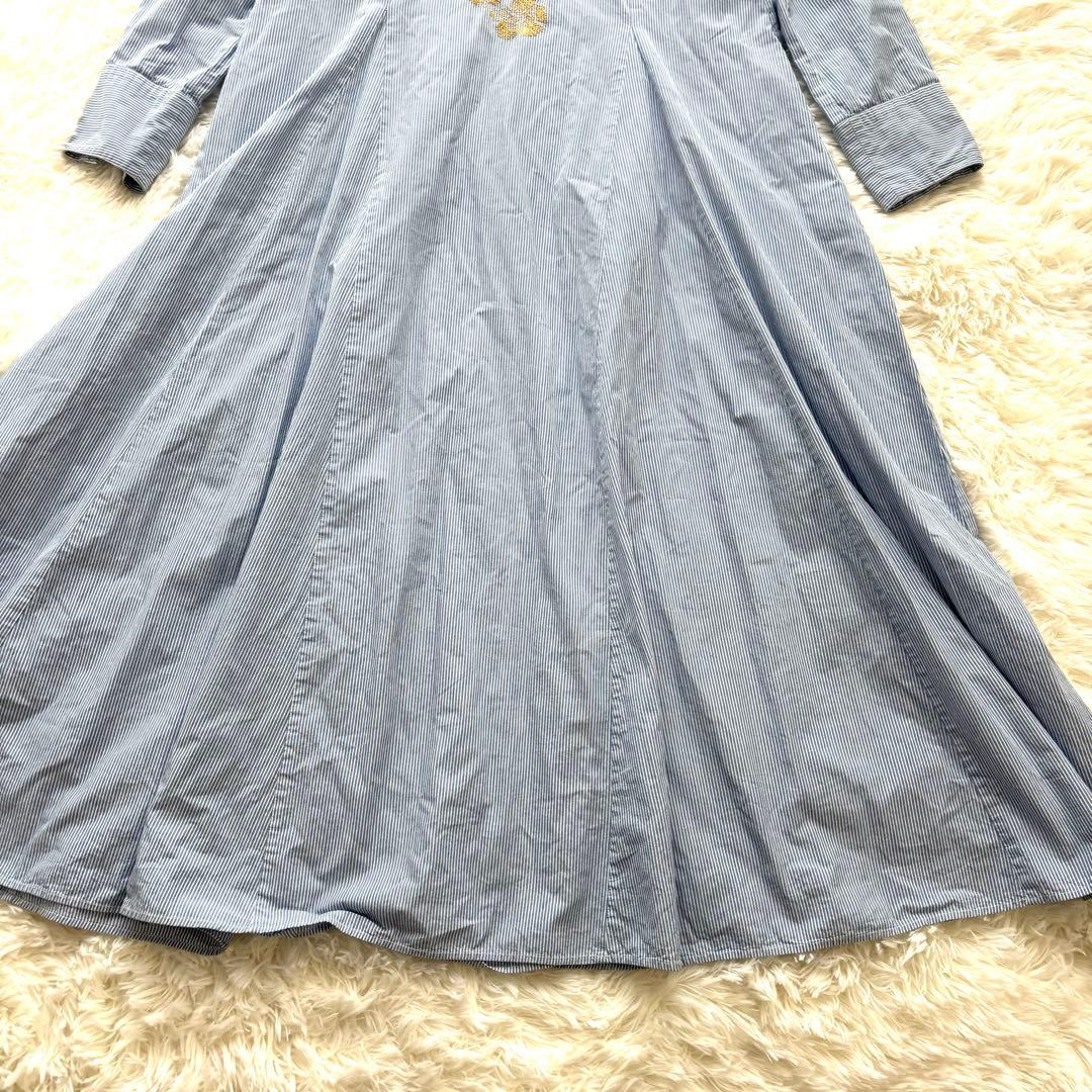 美品✨ヌキテパ エンブロイダリー 刺繍パネルワンピース S