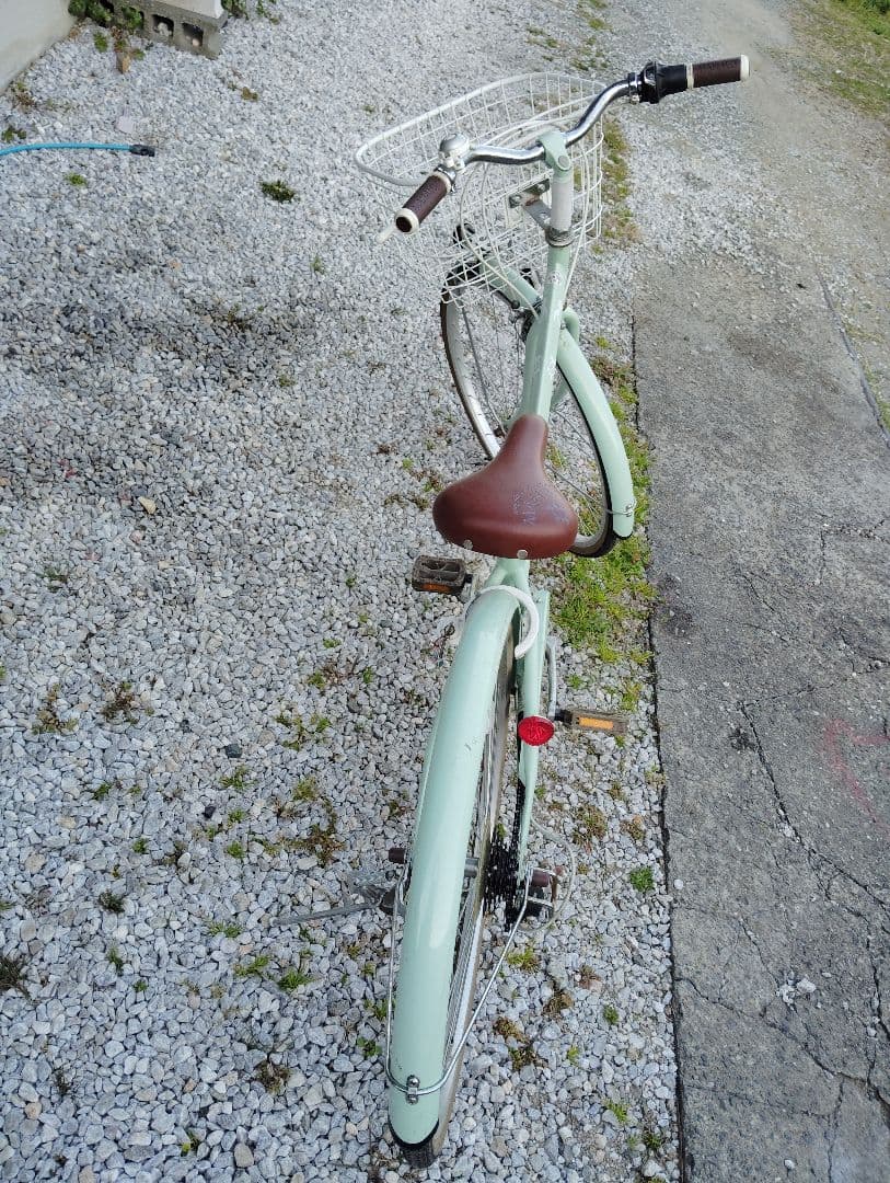 子供用自転車 ミントグリーン カゴ付き